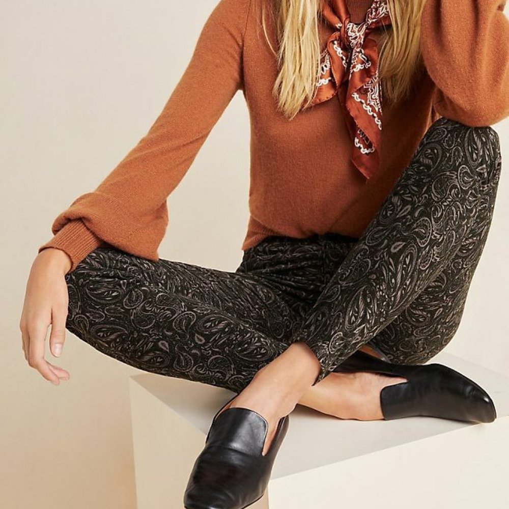 Anthropologie AG The Stevie Velvet High-Rise Skinny Jeans Ankle Slim Pants 24 25